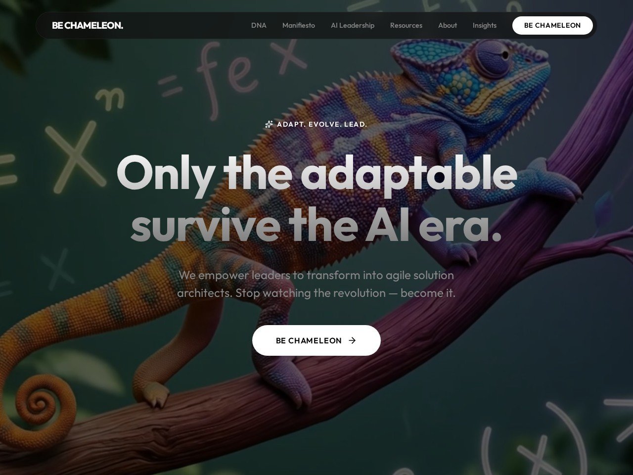 Captura de la web de Be Chameleon