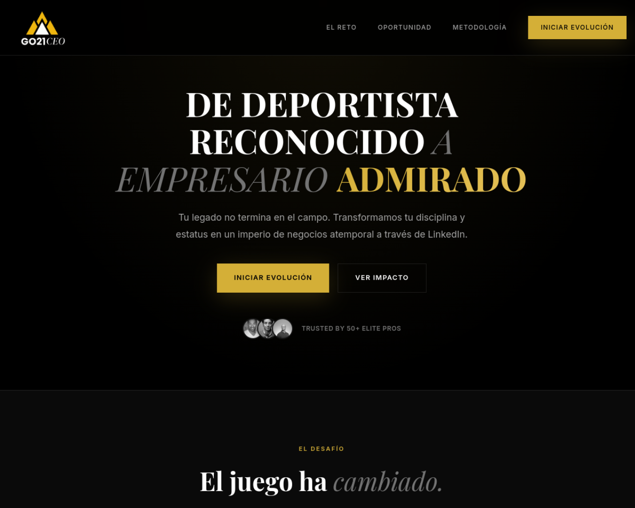Captura de la web de GO21CEO
